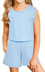 img 4 attached to Kimoda Rompers Jumpsuit Playsuit Outfits Girls' Clothing ~ Jumpsuits & Rompers