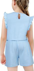 img 3 attached to Kimoda Rompers Jumpsuit Playsuit Outfits Girls' Clothing ~ Jumpsuits & Rompers