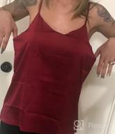 img 1 attached to Flaunt Your Style With AUQCO'S Sensational Silk Tank Top - Satin Camisole With Soft Sleeveless Design For Women review by Gus Pierson
