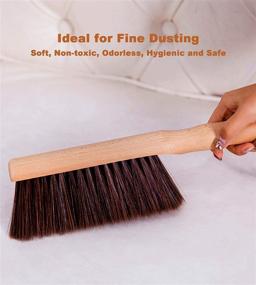 img 1 attached to 🧹 Deselen Counter Duster Brush: Fine Dusting Made Easy - 5x15 Row Durable PET Bristle, Premium Beech Wood Handle