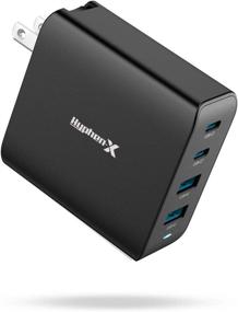 img 4 attached to 💡 Hyphen-X 100W GaN USB C Charger for MacBook Pro Air 16in 14in 2021 13inch 2022, iPhone 13 Pro, Pixel 6 Pro, iPad Pro Air, Galaxy, Dell XPS, and More - Fast Type C PD Charging Station (Black)