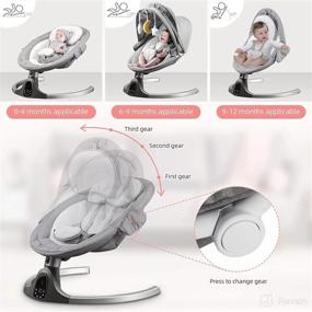 img 1 attached to 👶 Bluetooth Baby Swing: 5-Speed Bouncer with Music, Timer, Touch Screen & Remote Control for 0-9 Months, 5-20 lb