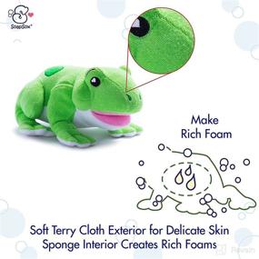 img 1 attached to 🐸 Enhance Bath Time Fun with SoapSox William The Frog: Mouth-Fed Liquid Soap Sponge & Bath Toy with Finger Pockets