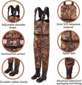 img 3 attached to 1500G Rubber Boots Neoprene Waterproof Thermal Fishing Wader With 5MM Thickened Fabric - 4 Camo Styles Available For Duck Hunting