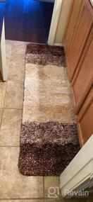 img 5 attached to Brown 20X32 Luxury Microfiber Bath Rug Mat, Extra Soft And Absorbent Non-Slip Plush Shaggy Carpet For Tub, Shower And Bathroom Floor - Machine Washable Dry.