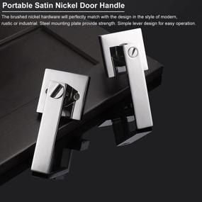 img 2 attached to Contemporary Privacy Door Levers In Polished Chrome For Bedroom And Bathroom - Square Interior Door Handles Set, With Decoriten Brand Finish - 1 Pack
