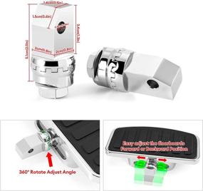 img 1 attached to Motorcycle Floorboards Adjustable Floorboard Compatible