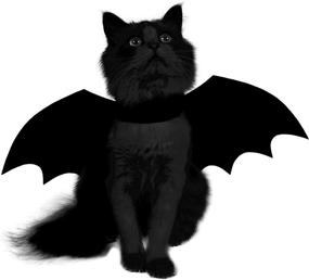 img 3 attached to 🦇 Halloween Bat Wings Cat Pet Costume by Spooktacular Creations – Perfect for Cosplay, Halloween Parties, Holiday Decorations, and Cat Dress Up Accessories