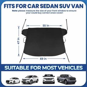 img 3 attached to ARANA Extra Large 3-Layer Thicken Car Windshield Snow Shield Cover - Frost Snow Guard For Sedans, SUVs, Vans - Windshield Ice Frost Protector 69"X47