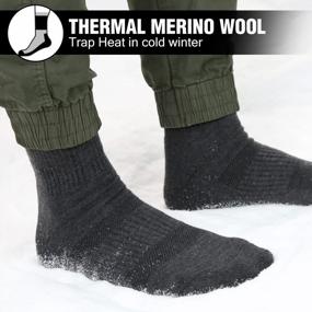 img 3 attached to 3 Pairs Of Merino Wool Hiking Socks For Men And Women - Thermal, Cushioned Socks For Skiing, Trekking, And Outdoor Sports, Ideal For Work