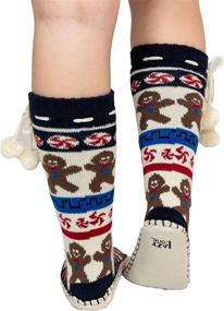 img 2 attached to 🧦 Warm and Cozy Women's Knitted Slipper Socks by Lazy One: Cute Ladies' Apparel