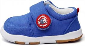 img 1 attached to Maxu Cotton Baby Prewalker Sneaker Shoes: Soft Sole For Comfort & Protection