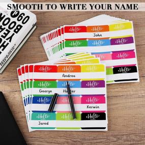 img 1 attached to Aodaer 12 Colors 300 Pieces Hello My Name Is Stickers Name Tag Stickers Name Sticker Labels For Classroom School Office Home, 3 X 2 Inches