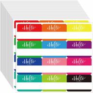 aodaer 12 colors 300 pieces hello my name is stickers name tag stickers name sticker labels for classroom school office home, 3 x 2 inches logo