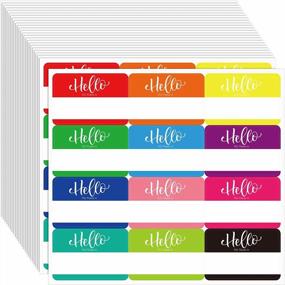 img 4 attached to Aodaer 12 Colors 300 Pieces Hello My Name Is Stickers Name Tag Stickers Name Sticker Labels For Classroom School Office Home, 3 X 2 Inches