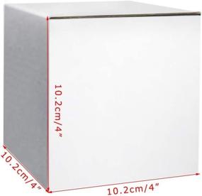 img 3 attached to PETAFLOP Shipping Boxes 4X4X4 White Cardboard Box Kraft Corrugated Small Mailing Boxes, 25 Pack