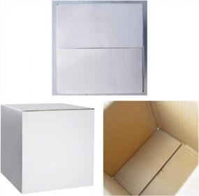 img 2 attached to PETAFLOP Shipping Boxes 4X4X4 White Cardboard Box Kraft Corrugated Small Mailing Boxes, 25 Pack