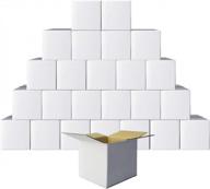 коробки для отправки petaflop 4x4x4 белая картонная коробка маленькие почтовые коробки из крафт-гофрокартона, 25 упаковок логотип