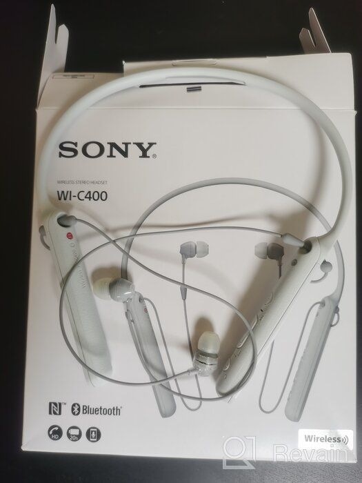 img 1 attached to Sony WIC400/L Wireless Behind-Neck In-Ear Headphones, Blue review by Amar Amar ᠌