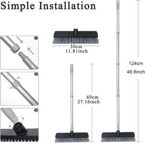 img 3 attached to Bristle Adjustable Handled Concrete Scrubber