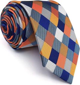 img 1 attached to SHLAX WING Neckties Orange Classic