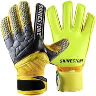 strong-grip soccer goalkeeper goalie gloves for kids, youth, and adults with finger protection to prevent injuries - shinestone logo
