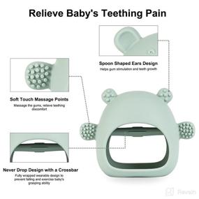 img 2 attached to 👶 Never Drop Teething Toy for 3+ Months | 2 Pack | 2022 New | BPA-Free Silicone | Dust-Proof | Hand Pacifier Baby Chew Toys | Car Seat Toy | Sucking Needs | Soothe Teething Gums | Girls & Boys