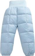 👖 kids' elastic windproof down pants - lightweight and warm snow pants by happy cherry логотип