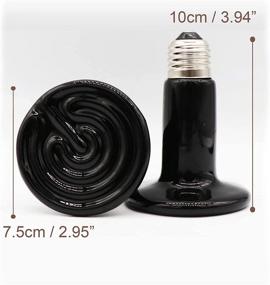 img 2 attached to 🔥 FORTMATE Ceramic Heat Emitter: 150W 110V Reptile Heat Lamp Bulb for Reptiles, Amphibians, and Incubating Chickens