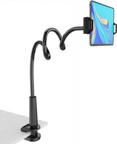 img 4 attached to MAGIPEA Tablet Stand Holder – Flexible Long Arm Gooseneck for 📱 iPad, iPhone, Nintendo Switch, Samsung Galaxy Tabs, Kindle Fire HD - White