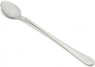 set of 12 fortessa caviar stainless steel iced tea spoons, 18/10 flatware logo