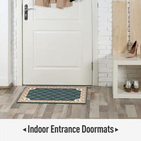 img 3 attached to 20X31” Nobildonna Welcome Doormat Rug With Non Slip Rubber Backing For Indoor Entrance Entryway Home Floor