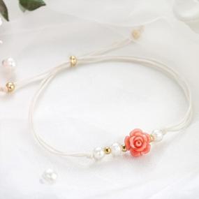 img 3 attached to Flower Girl Bracelet For Little Girls - Perfect Proposal Gift From Bride, Ideal Flower Girl Jewelry For Wedding Day By Shonyin