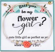 flower girl bracelet for little girls - perfect proposal gift from bride, ideal flower girl jewelry for wedding day by shonyin logo