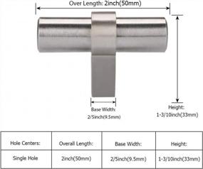 img 3 attached to 25 Pack Brushed Nickel Cabinet Knobs - Single Hole T-Knob Drawer & Door Pulls For Kitchen Cabinets