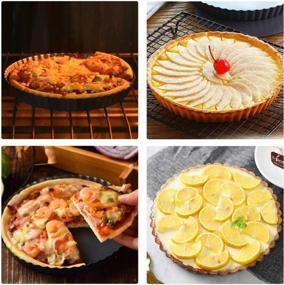 img 3 attached to 2Pcs 8 Inch Removable Bottom Non Stick Tart Pans - Perfect For Oven Baking!