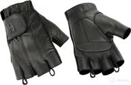 🧤 water-resistant gel-padded fingerless motorcycle gloves for men by hugger logo