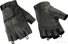 img 1 attached to 🧤 Water-Resistant Gel-Padded Fingerless Motorcycle Gloves for Men by Hugger