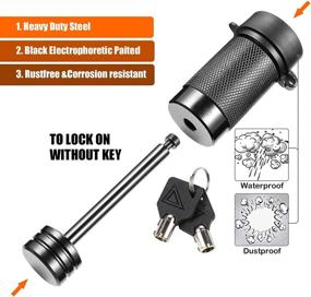 img 1 attached to CZC AUTO Trailer Tongue Coupler Lock - Ensuring Security for Towing Boat Truck RV Car Trailers