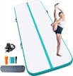 10ft inflatable air gymnastics mat training mats 4in thickness with electric pump for cheerleading, yoga, beach, home use & training logo