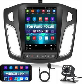 img 4 attached to Android 10.1 Car Stereo 9.7 Inch Radio For Ford Focus 2012-2018 Capacitive Touch Screen With IOS/Android Mirror Link WiFi GPS Navigation Bluetooth USB Multimedia Player Backup Camera SWC
