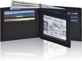 img 4 attached to Slim RFID Bifold Wallets Men Men's Accessories via Wallets, Card Cases & Money Organizers