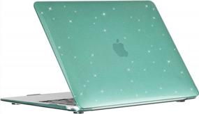 img 2 attached to Shining Crystal Glitter MacBook Pro 13 Inch Case 2022/2021/2020 Touch Bar Model M1/M2 A2338/A2251/A2289: Protective Hard Shell With Keyboard Cover Skin - Stylish Green Design By Se7Enline