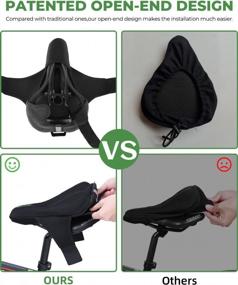 img 1 attached to Comfortable Gel Bike Seat Cushion Cover For Indoor And Outdoor Cycling: Sportneer Padded Bicycle Saddle Cover With Non-Slip Design And Easy Installation For Spin And Stationary Exercise Bikes