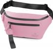 stylish vreta fanny pack by the friendly swede - perfect belt bag for women and men, crossbody or waist bag, trendy bum bag in pink color for fashionable accessorizing logo