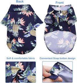 img 1 attached to 🐶 Coppthinktu 4 Pack Hawaiian Dog Shirts: Stylish Breathable Summer Sweatshirts for Small/Medium Dogs & Cats - Beach Pet Shirt Dog Polo T-Shirts with 4 Different Designs