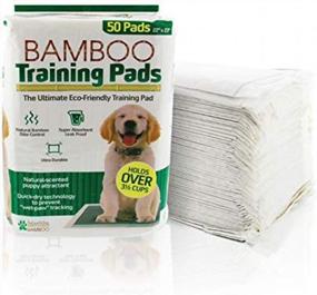 img 1 attached to 50 Count Bamboo Dog Training Pads With Extended Odor Control By The Green Pet Shop