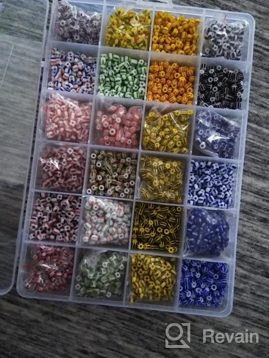 img 1 attached to Get Creative With EuTengHao'S 9600Pcs Glass Seed Beads For DIY Jewelry Making - 24 Vibrant Colors Included! review by Richard Gallagher