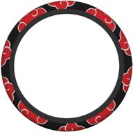 🔴 fangpeilian cartoon anime red cloud steering wheel cover 15 inch - universal non-slip auto car steering wheel protector for suvs, vans, sedans, and trucks - black логотип