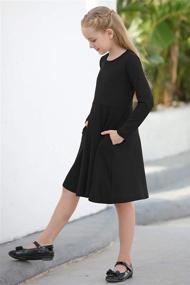 img 2 attached to GORLYA Sleeve Floral Casual Pockets Girls' Clothing ~ Dresses
